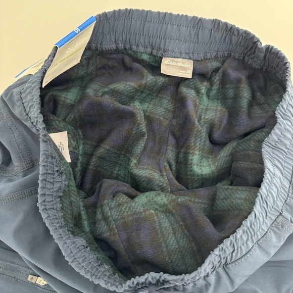 NWT Eddie Bauer Women's Fleece-Lined Pull-On Pants, Blue 10 New - Picture 11 of 16